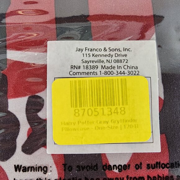 NEW Jay Franco & Sons, Inc. Harry Potter Gray Gryffindor Pillowcase One Size - Picture 3 of 3